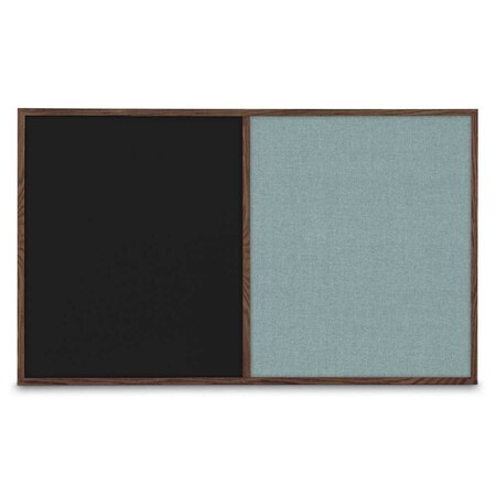 United Visual Products Single Door Radius Corkboard, 36"x36", Bla, UV7002RC-BLACK-AMETHY UV7002RC-BLACK-AMETHY